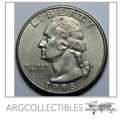 USA Moneda 1/4 Dolar 1998 P Niquel Washington KM-164