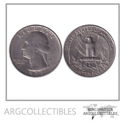 USA Moneda 1/4 Dolar 1977 Niquel Washington KM-164