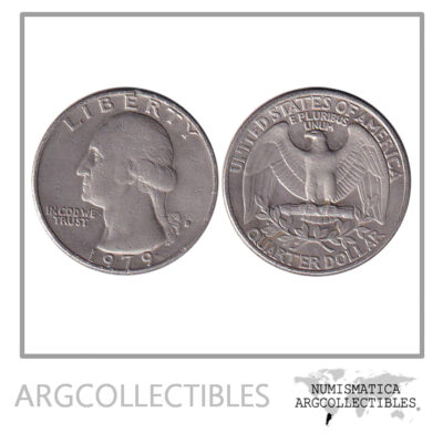USA Moneda 1/4 Dolar 1979 D Niquel Washington KM-164