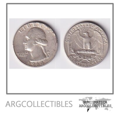 USA Moneda 1/4 Dolar 1964 Plata KM-164 AU