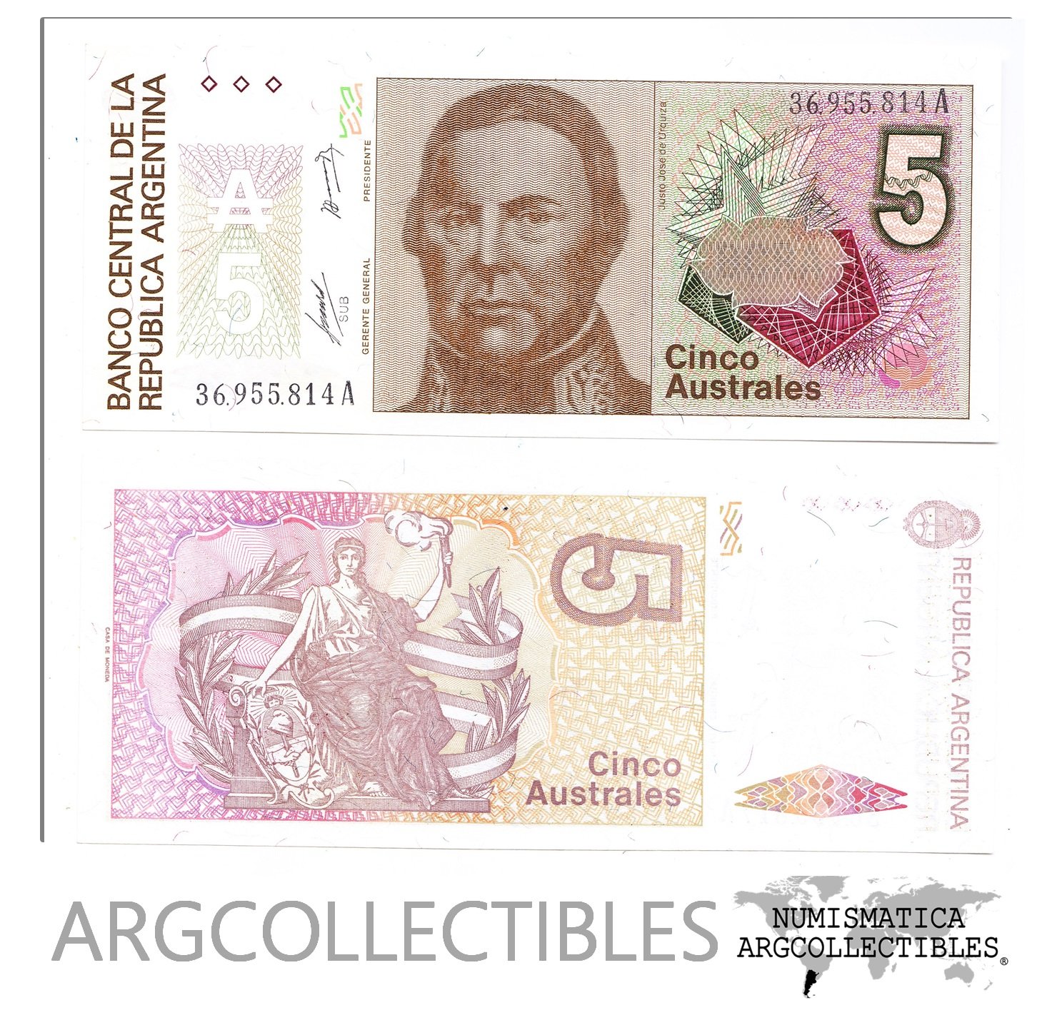 Argentina Billete 5 Australes 1986 P-324a/BOT-2811 UNC