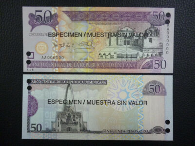 Republica Dominicana Billete 50 Pesos, Pick 176 UNC 2006 - Especimen