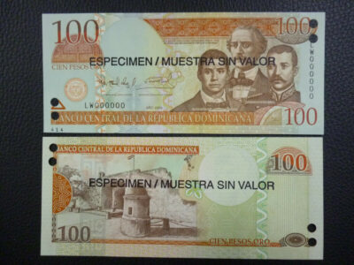 Republica Dominicana Billete 100 Pesos, Pick 177 UNC 2006 - Especimen