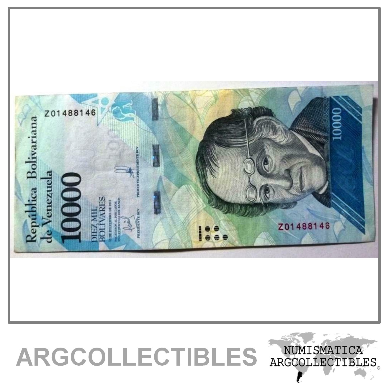 VENEZUELA Billete 10000 Bolivares, Pick 98 XF 2017 (Reposicion)