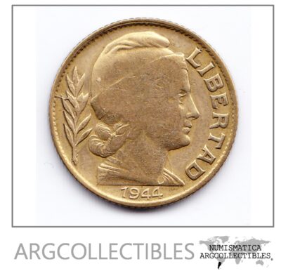 Argentina Moneda Nacional 20 Centavos 1944 Bronce Vf+