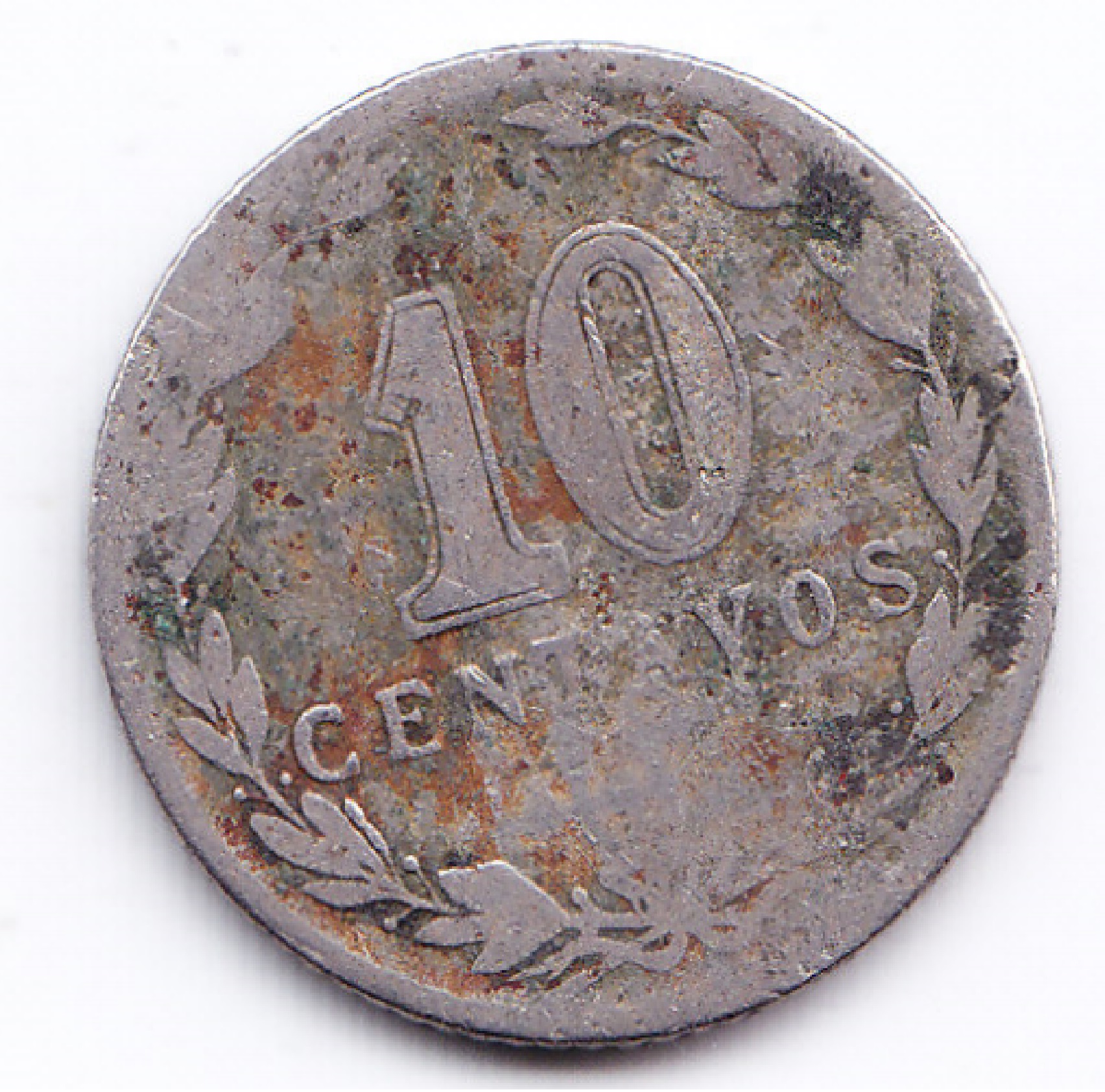 Argentina Moneda Nacional 10 Centavos 1912 Niquel F+ - Imagen 2
