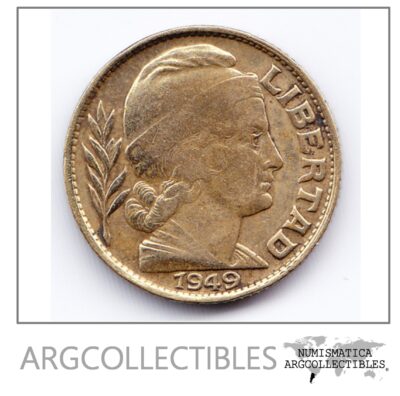 Argentina Moneda Nacional 20 Centavos 1949 Bronce Vf