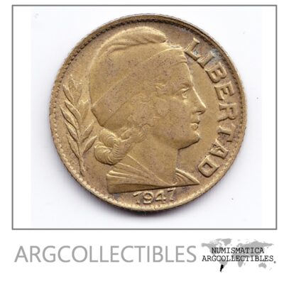 Argentina Moneda Nacional 20 Centavos 1947 Bronce Vf