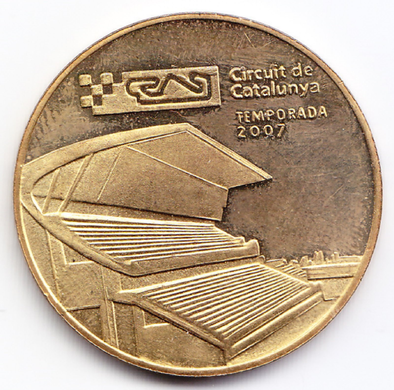 España Medalla 2007 Circuito De Cataluña Formula 1 Laton - Imagen 2