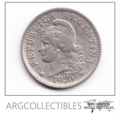 Argentina Moneda Nacional 5 Centavos 1930 Niquel Vf