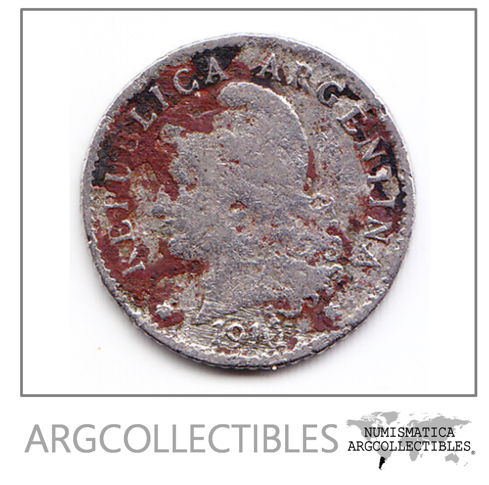 Argentina Moneda Nacional 5 Centavos 1910 Niquel F-