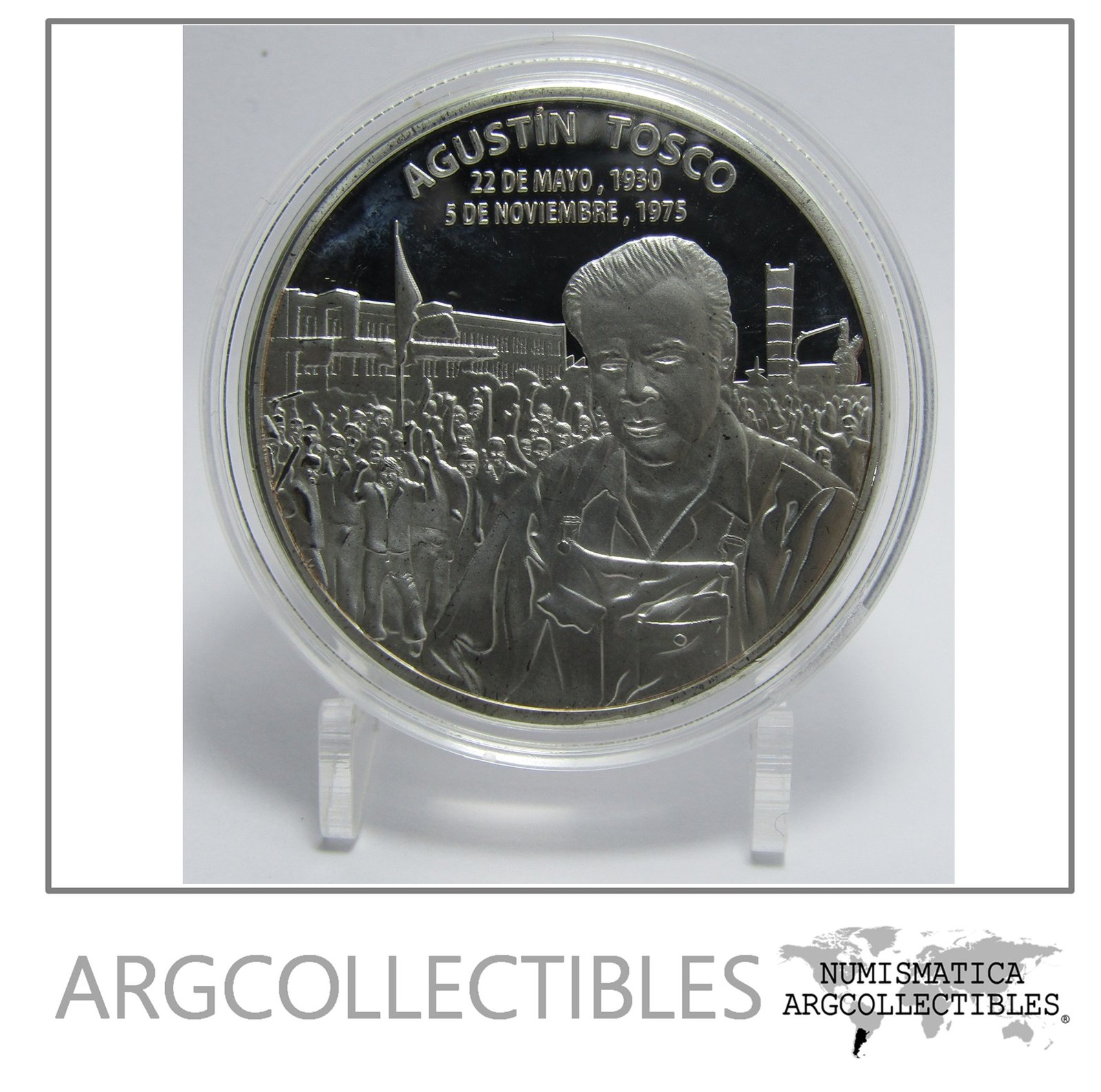 Argentina Medalla Moneda Bronce 2019 Agustin Tosco 50 Aniversario del Cordobazo Proof