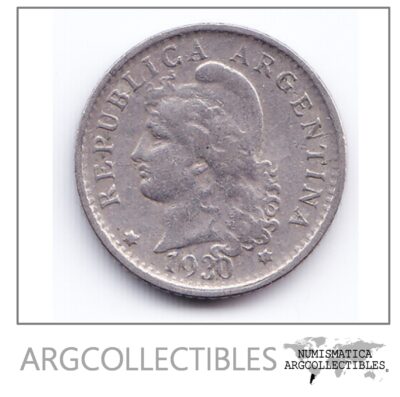 Argentina Moneda Nacional 5 Centavos 1930 Niquel Xf