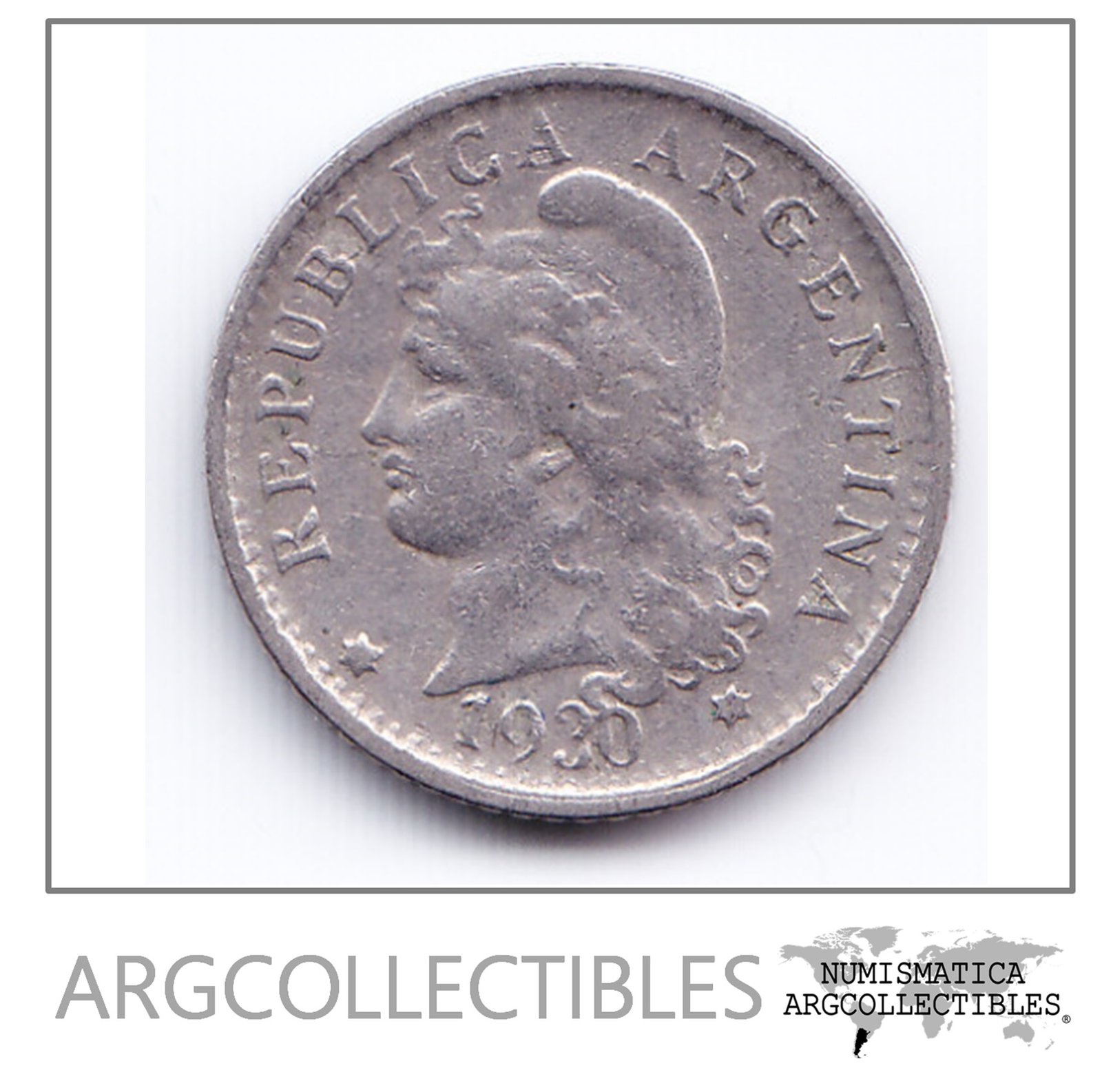 Argentina Moneda Nacional 5 Centavos 1930 Niquel Xf