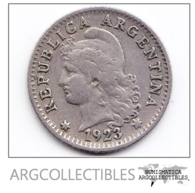 Argentina Moneda Nacional 5 Centavos 1923 Niquel Vf