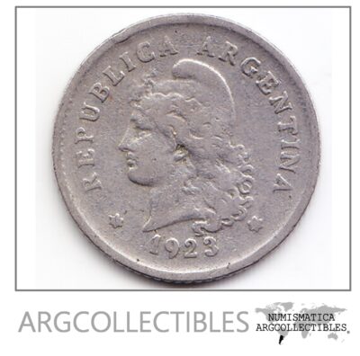 Argentina Moneda Nacional 10 Centavos 1923 Niquel Vf
