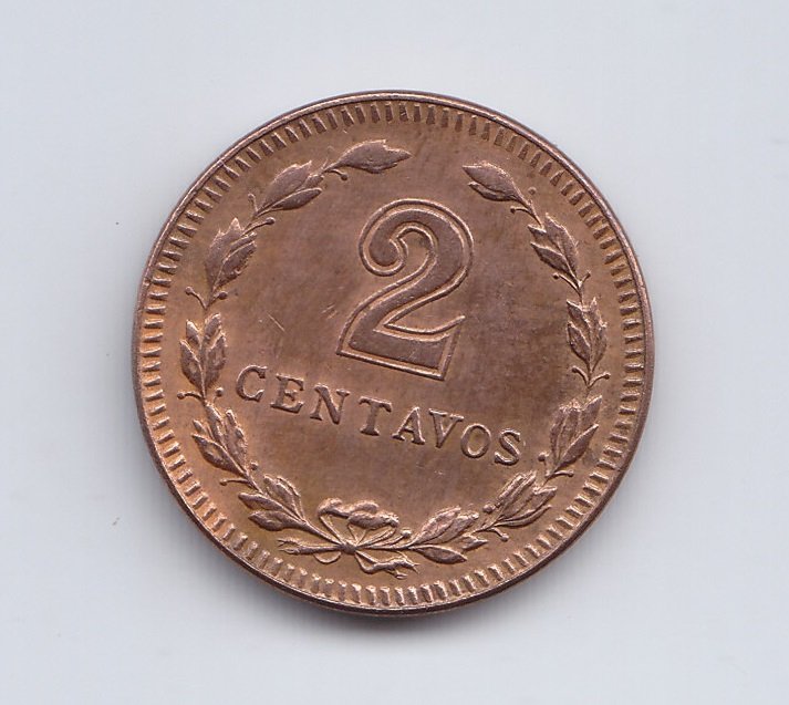 Argentina Moneda Nacional 2 Centavos 1939 Cobre Vf - Imagen 2