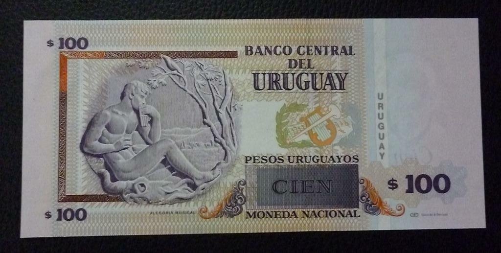 URUGUAY Billete 100 Pesos Uruguayos, Pick 88a UNC 2008 - Imagen 2