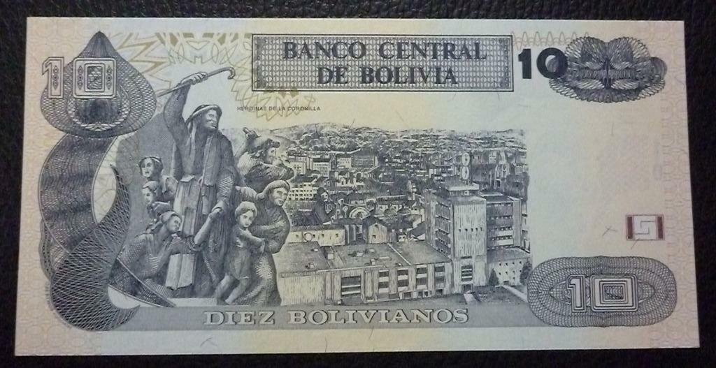Bolivia Billlete 10 Bolivianos, P.243 UNC 2015 - Imagen 2