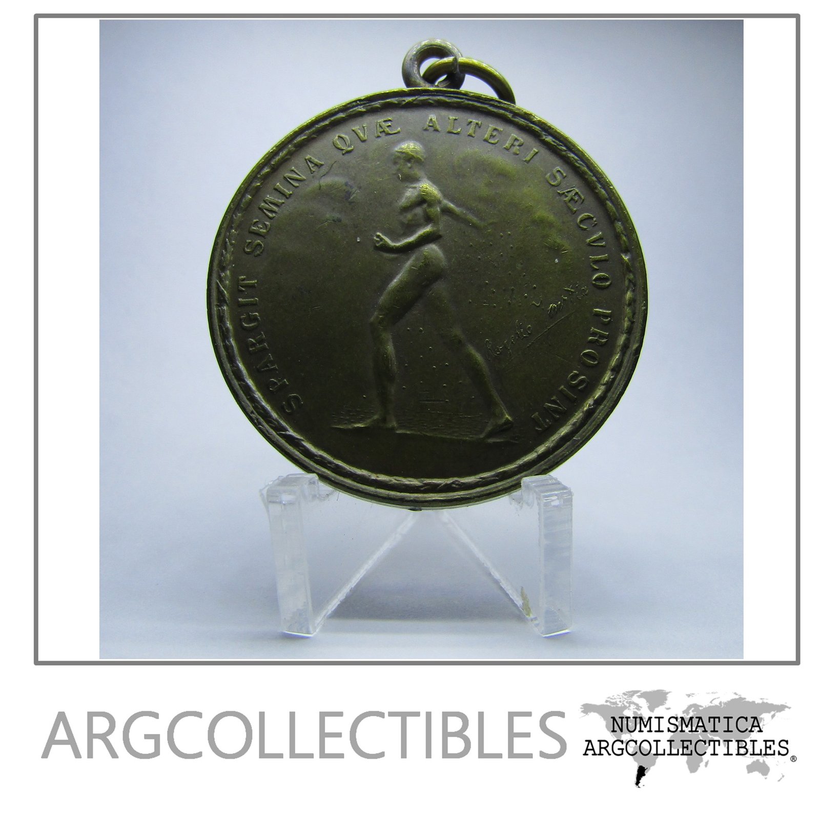 Argentina Medalla 1921 100 Aniversario Bartolome Mitre - Imagen 2