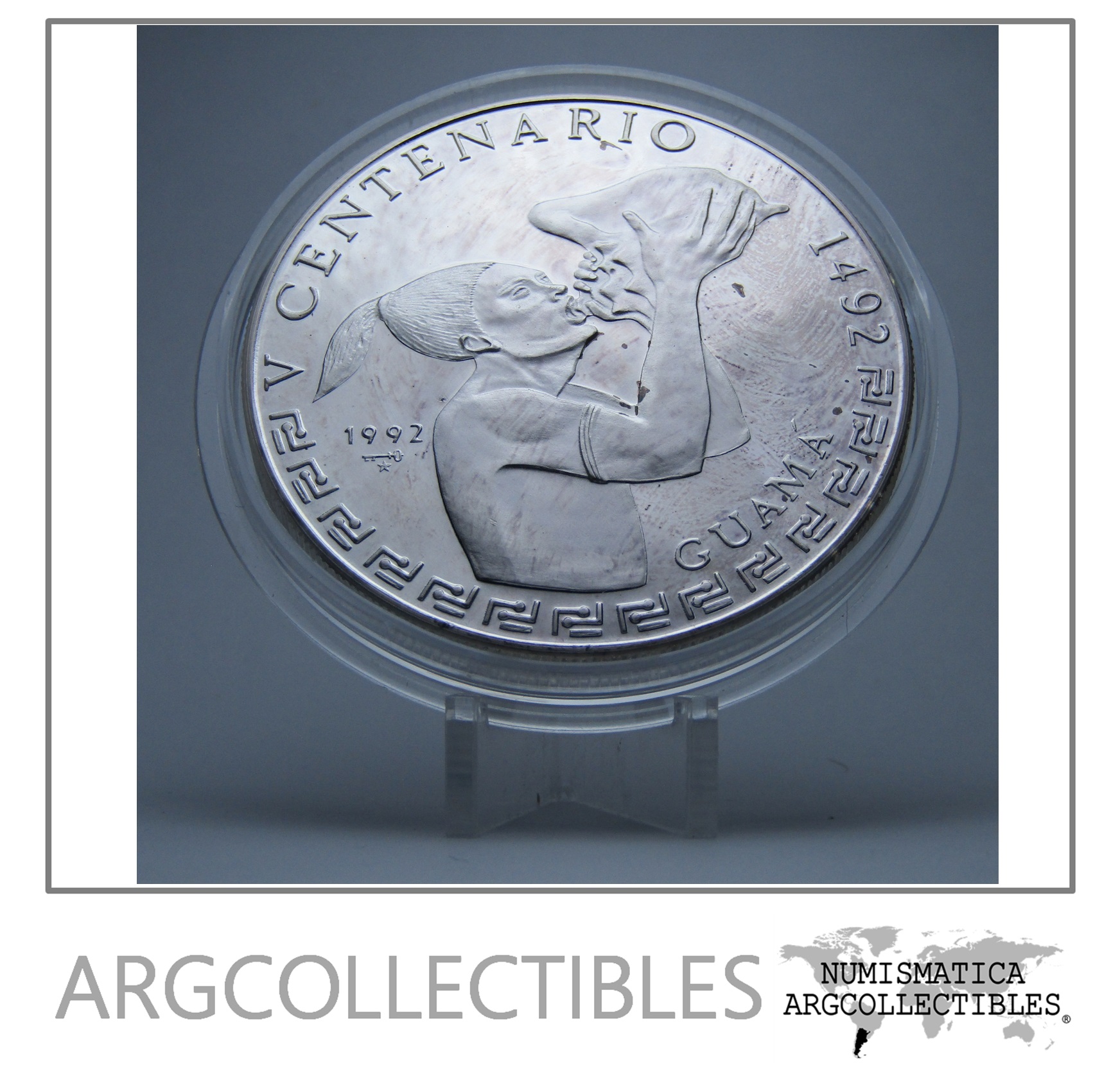 Cuba Moneda 30 Pesos Plata 1992 V Centenario Guama Proof