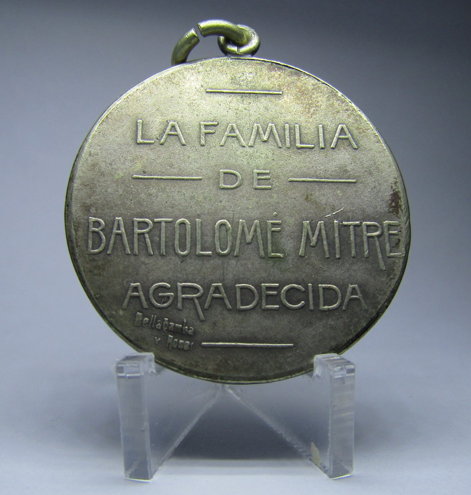 Argentina Medalla 1906 La Familia Agradecida Del General Mitre Grabador Bellaganba Y Rossi - Imagen 2