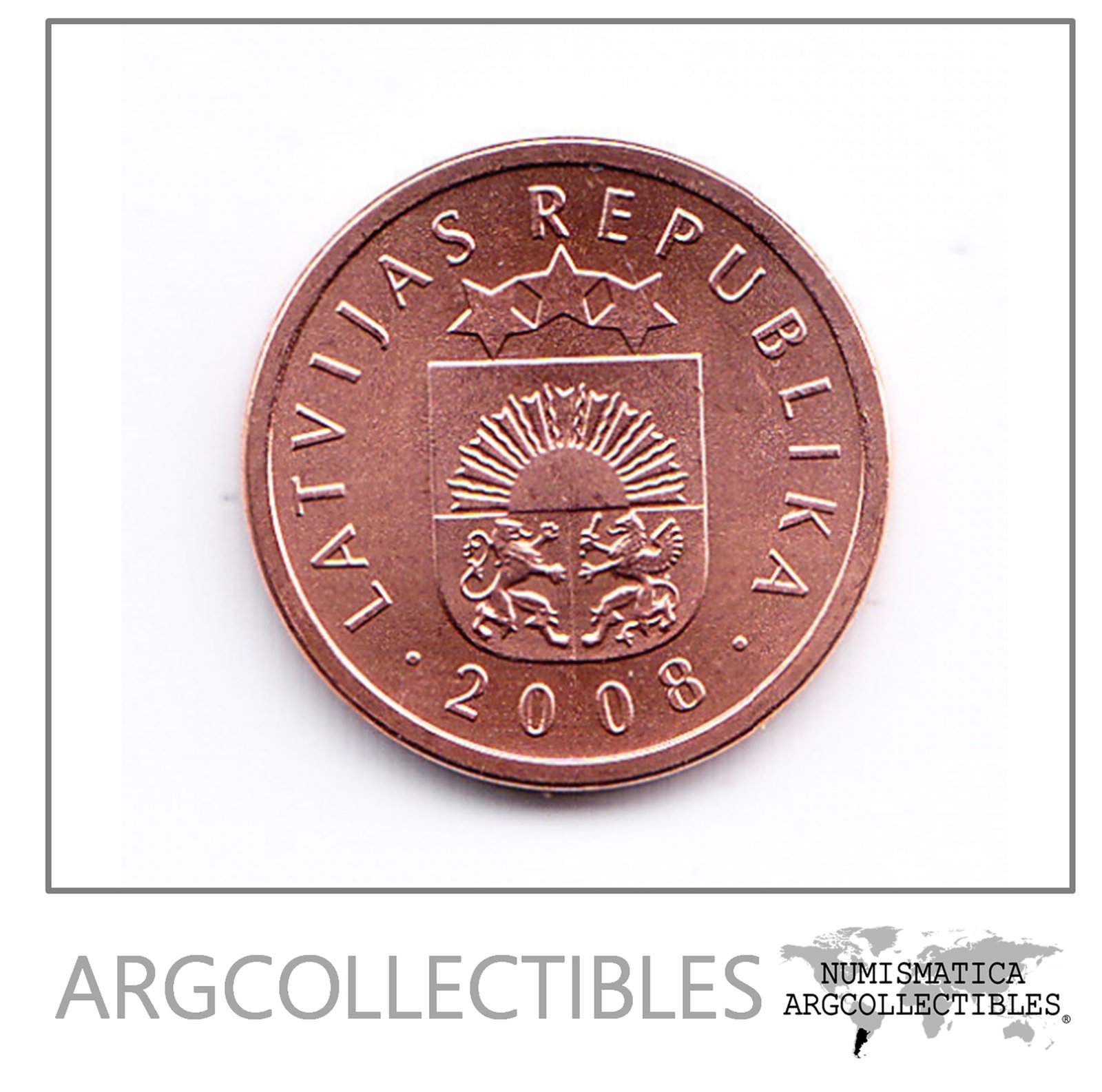 Letonia Moneda 1 Santis Cobre Km-15 Condicion Unc