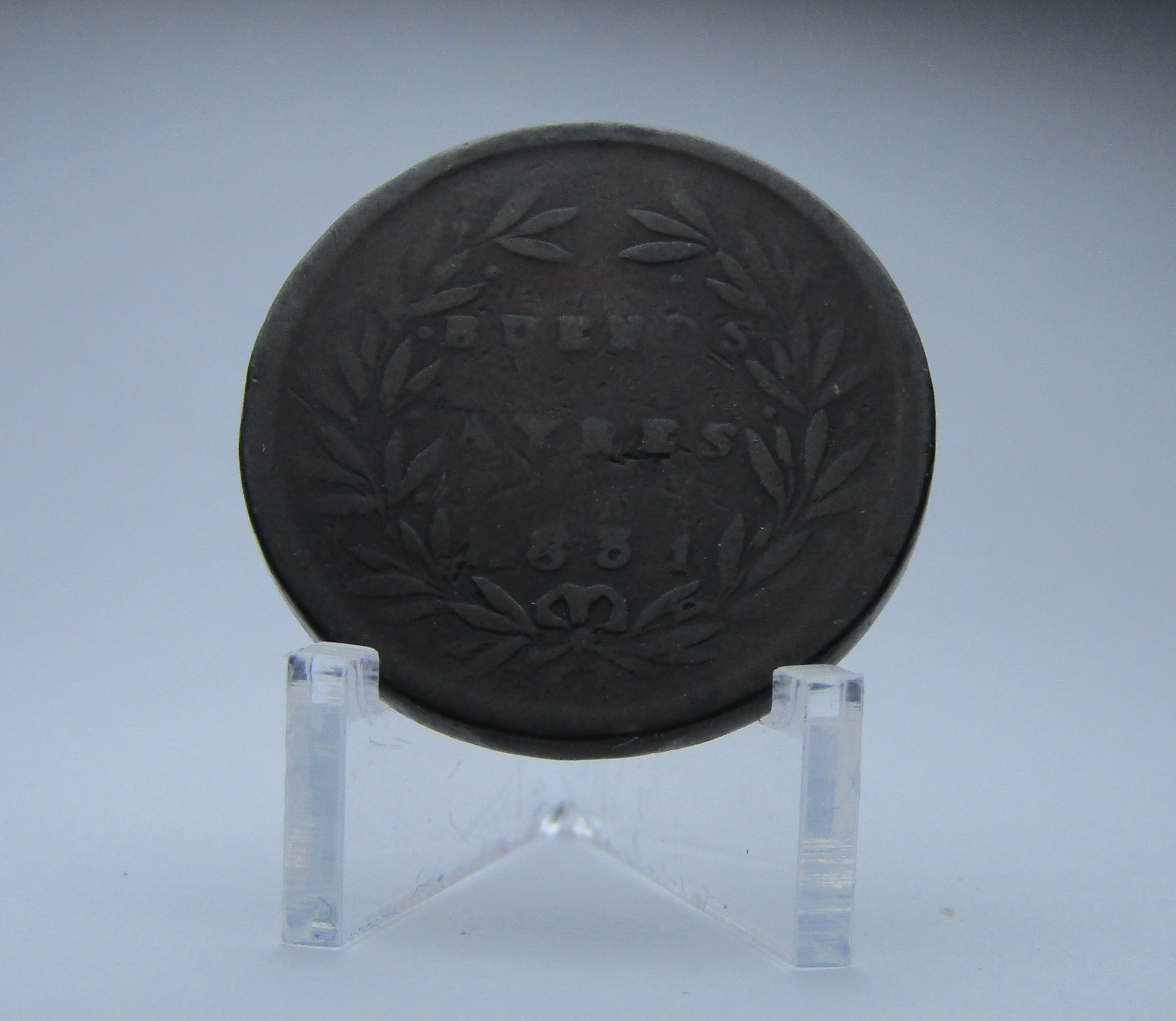 Argentina Moneda 5 Decimos De Real Cobre 1831 Km-3 CJ-12 Vf- - Imagen 2