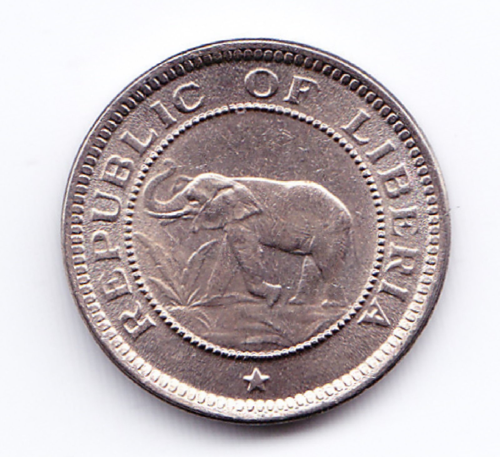 Liberia Moneda 1/2 Centavo Niquel 1941 Elefante Km-10a Unc - Imagen 2
