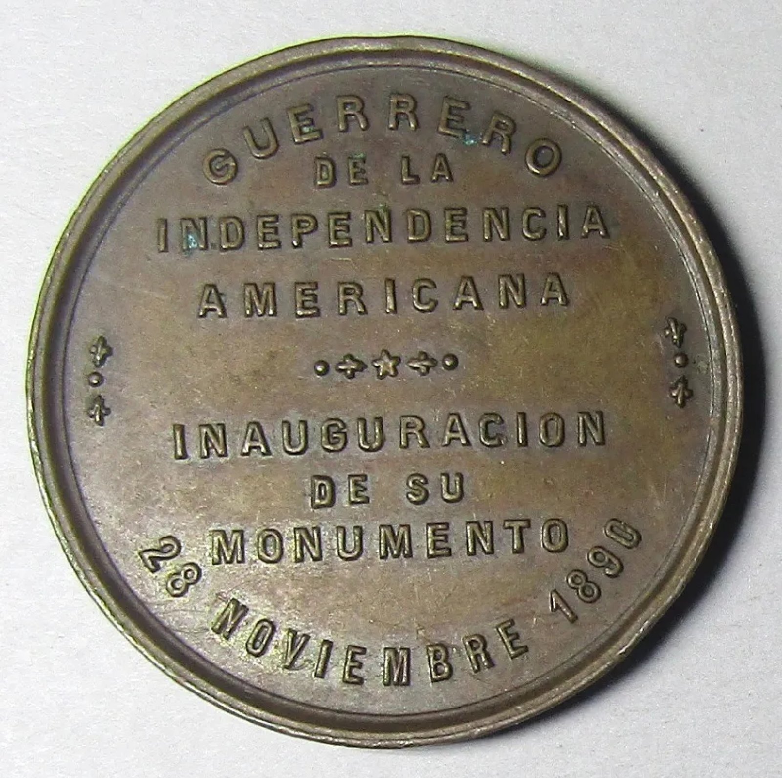 Argentina Medalla 1890 Monumento Brandsen Buenos Aires Cobre - Imagen 2