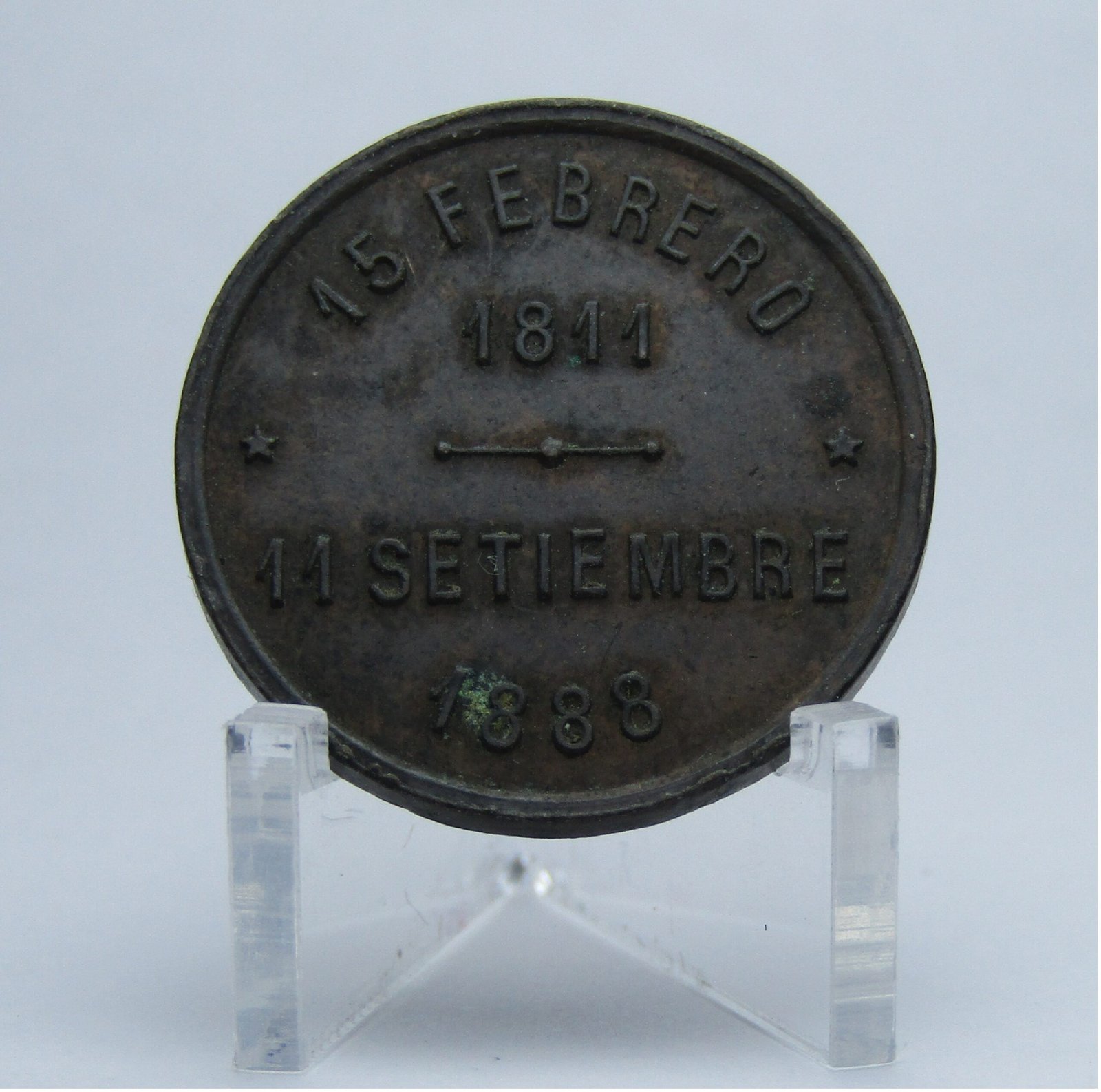 Argentina Medalla 1888 Muerte De Domingo Sarmiento 1811-1888 - Imagen 2