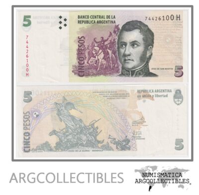 Argentina Billete 5 Pesos 2013 P-353 / BOT-3332 Serie H UNC