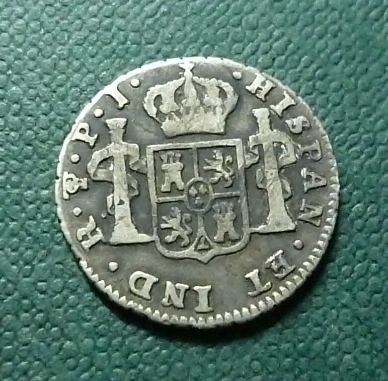 BOLIVIA Moneda de Plata 1/2 Real, KM69 VF+ 1808/7 (Potosi) - Imagen 2
