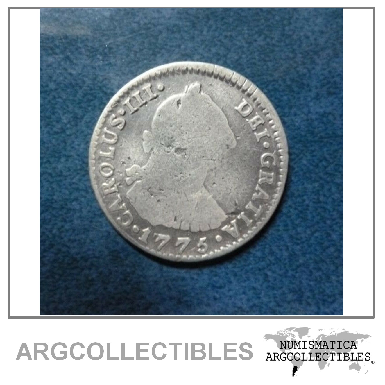 BOLIVIA Moneda de Plata 896, 1 Real KM52 F 1775 JR (Potosí Mint)