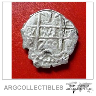 BOLIVIA Moneda de Plata Macuquina COB 1 Real, 1740 (Potosí)