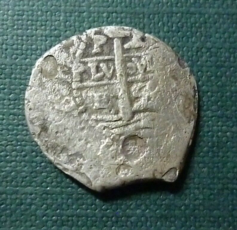 BOLIVIA Potosi Moneda de Plata COB 1 Real KM#13 F+ 1659 PE Doble Fecha