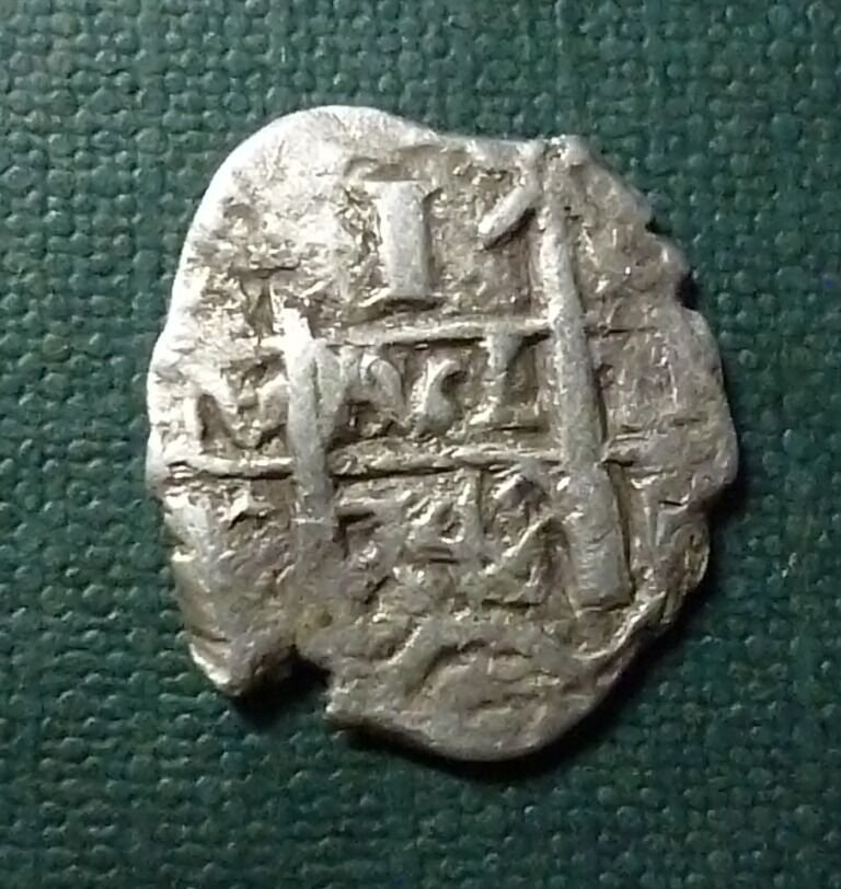 BOLIVIA Moneda de Plata COB MACUQUINA 1 Real, KM28a 1742 PC (Potosi)
