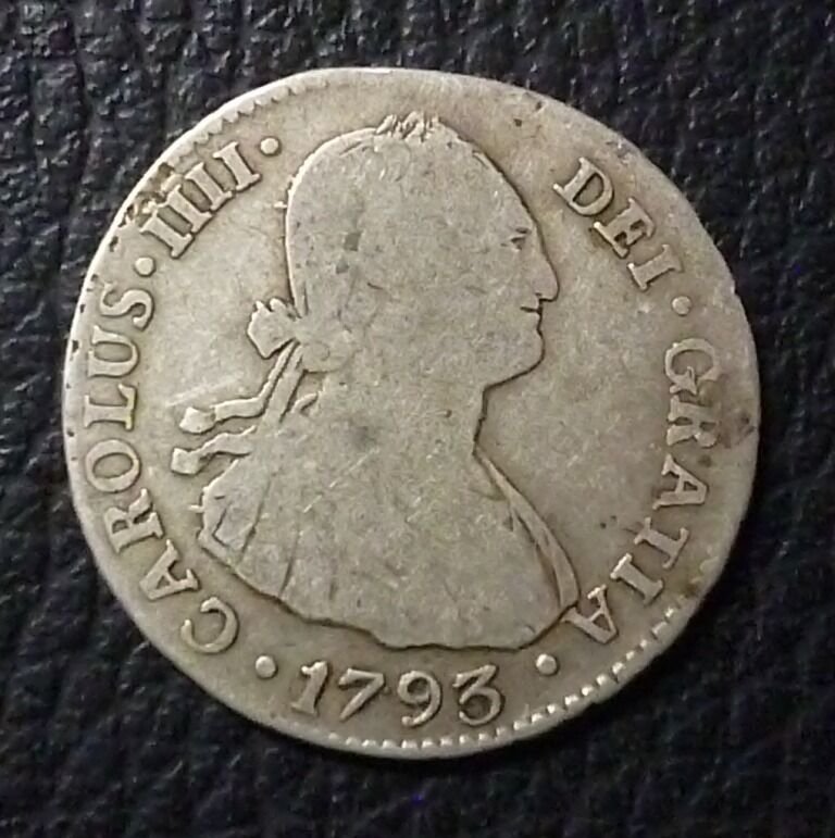 BOLIVIA Moneda de Plata 2 Reales, KM71 VF- 1793PR (Potosi)