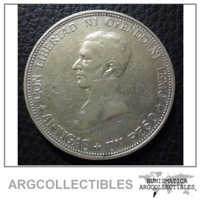 URUGUAY Moneda de Plata 900, 1 Peso, KM23 VF+ 1917