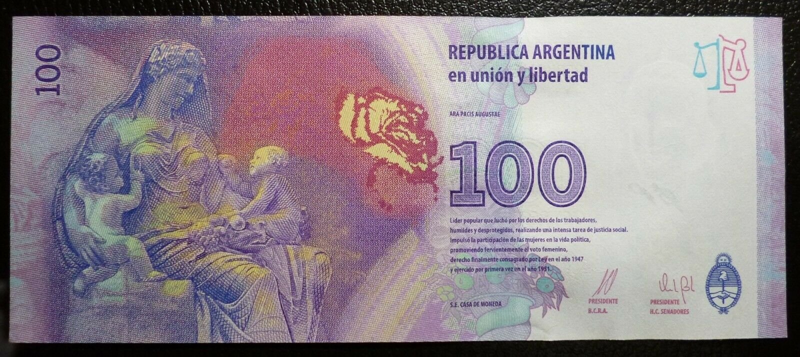 ARGENTINA Billete 100 Pesos P-358b / BOT-4323 UNC 2015 Serie Q - Imagen 2