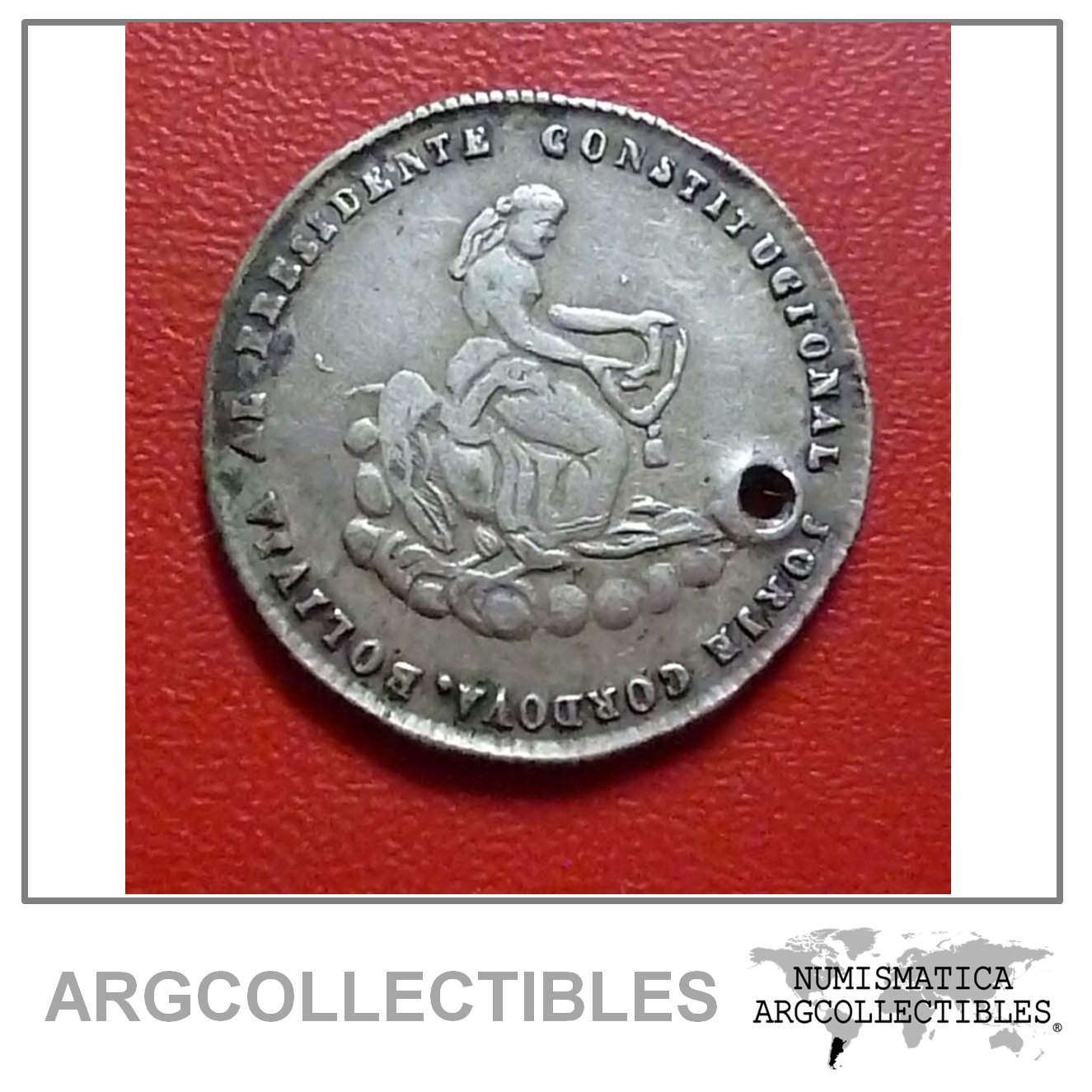 BOLIVIA Moneda de Plata 1 Real, 1856 - Proclamacion