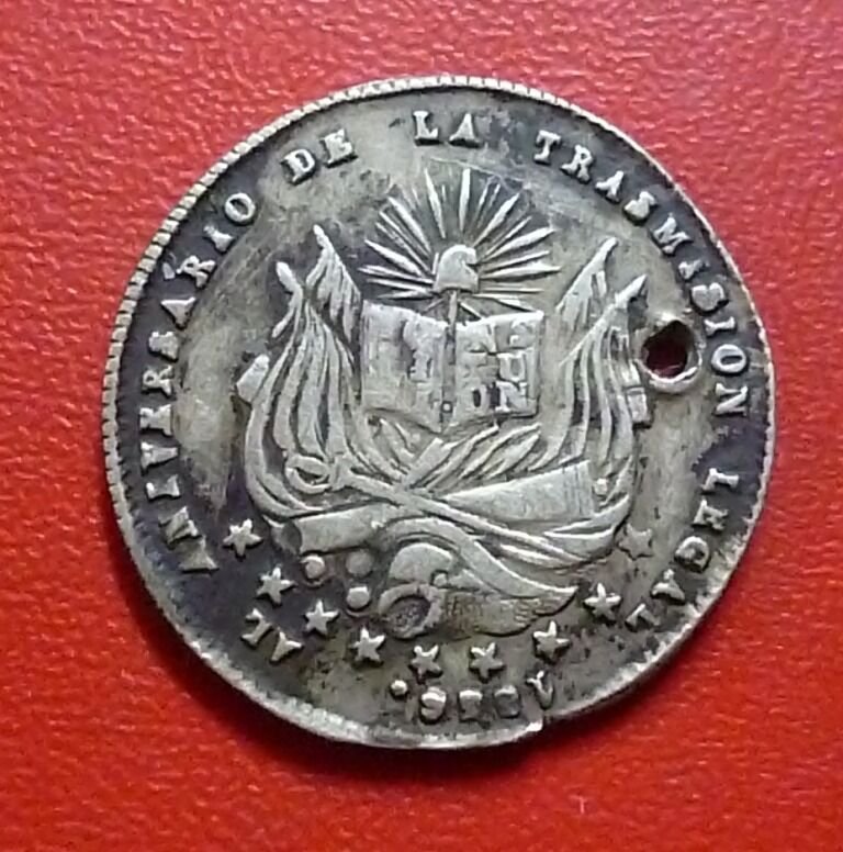 BOLIVIA Moneda de Plata 1 Real, 1856 - Proclamacion - Imagen 2