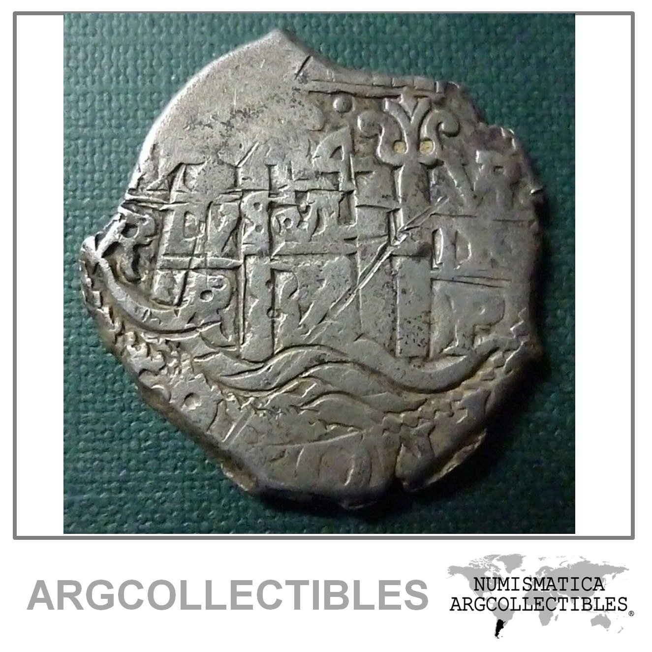 BOLIVIA (Potosi) Moneda de Plata COB 4 Reales, KM25 1687 VR (Triple Fecha)