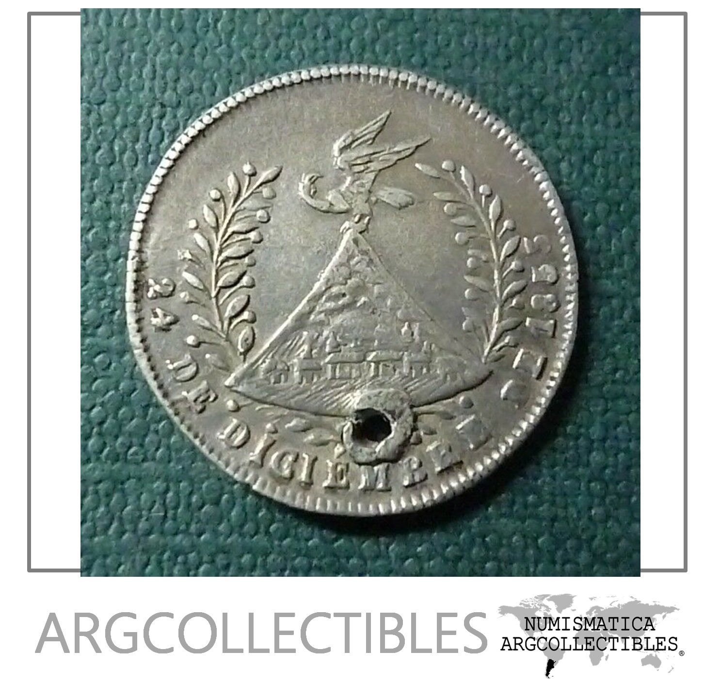 BOLIVIA (Potosi) Moneda de Plata Medalla 1853 Proclamacion Al Ilustre Jefe de Bolivia