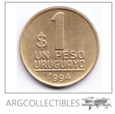 Uruguay Moneda 1 Peso Bronce 1994 Km-103.1 Unc