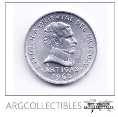 Uruguay Moneda 50 Centesimos Aluminio 1965 Artigas Km-45 Unc