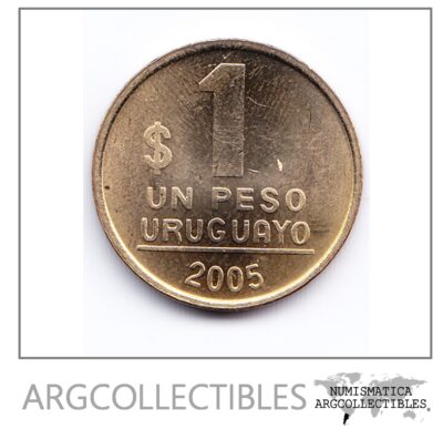 Uruguay Moneda 1 Peso Bronce 2005 Km-103.2 Unc