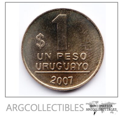 Uruguay Moneda 1 Peso Bronce 2007 Km-103.2 Unc