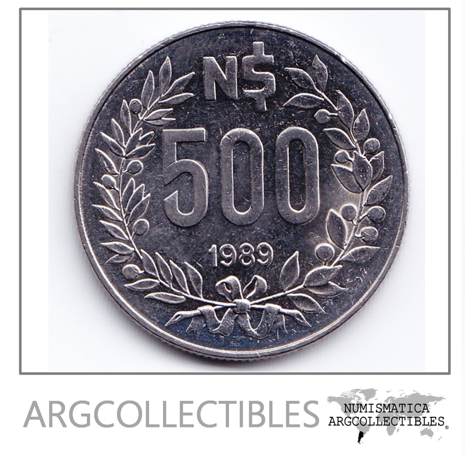 Uruguay Moneda 500 Nuevos Pesos Cuproniquel 1989 Km-98 Unc