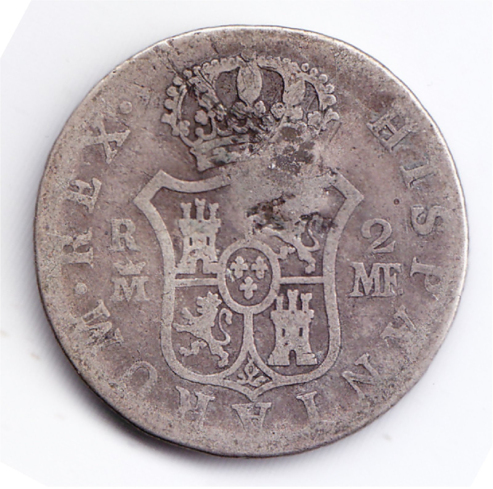 Cuba Trinidad 2 Reales Plata 1789 Madrid Carlos III Km-2 F+ - Imagen 2